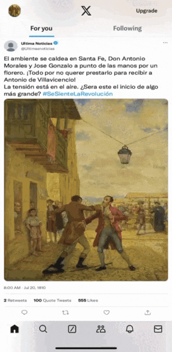 Twitter a través de la Independencia